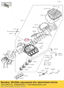 Kawasaki 391560515 pad, lh - Dół