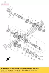 Aquí puede pedir eje principal de Yamaha , con el número de pieza 5VLE74110000: