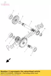 Ici, vous pouvez commander le pignon, 1er pignon auprès de Yamaha , avec le numéro de pièce 5GJ171110000: