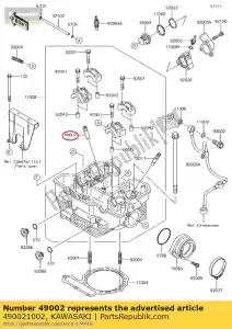 kawasaki 490021002 gids, uitlaatklep z750-l1 - Onderkant