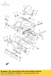 Ici, vous pouvez commander le bras 1 auprès de Yamaha , avec le numéro de pièce 2D12217M0000: