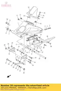 yamaha 2D12217M0000 bras 1 - La partie au fond