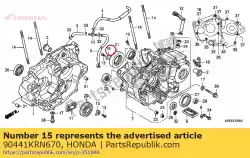 Here you can order the plate, bearing holder from Honda, with part number 90441KRN670: