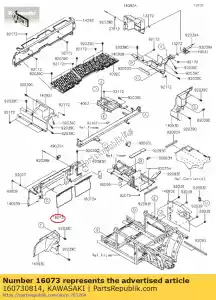 kawasaki 160730814 01 isolant, gauche - La partie au fond