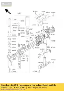 Kawasaki 440751114 amortiguador-tenedor - Lado inferior