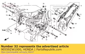 Honda 90559ZW1000 sluitring, blank, 12mm - Onderkant