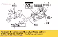 87505MEWD40, Honda, geen beschrijving beschikbaar op dit moment honda nt 700 2010, Nieuw