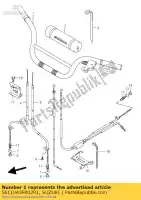 5611043F00291, Suzuki, poignée de guidon suzuki lt a 50 2002 2003 2004 2005, Nouveau