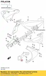 suzuki 4725048G00 bracket,lower c - Bottom side