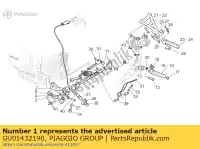 GU01432190, Piaggio Group, suporte lateral moto-guzzi daytona rs sport iniezione v 1000 1100 1996 1997 1999 2001 2002 2003, Novo