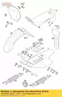 45008013000, KTM, tylny b?otnik / rama pomocnicza ktm mini sxr 50 1997, Nowy