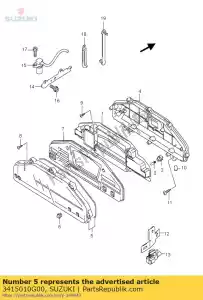 Suzuki 3415010G00 conjunto de vidrio - Lado inferior