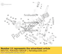Aqui você pode pedir o capa de proteção do rolamento em Piaggio Group , com o número da peça 665735: