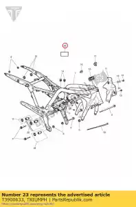 triumph T3900633 etiqueta ece - Lado inferior