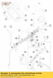 ktm 61002010000 punho do acelerador 05 - Lado inferior