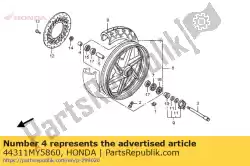 Aquí puede pedir collar, fr. Rueda de Honda , con el número de pieza 44311MY5860: