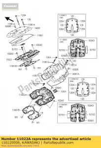 Kawasaki 110220006 case-rocker, fr - Onderkant