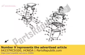 honda 64237MCSG00 bolso b, l. capuz - Lado inferior