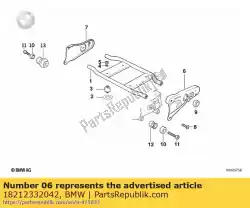 Aqui você pode pedir o colchete esquerdo (de 07/1993) em BMW , com o número da peça 18212332042: