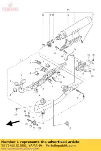 yamaha 5S7146101000 zespó? rury wydechowej 1 - Dół