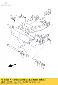 suzuki 6121142F00 arbre, rg swgarm - La partie au fond