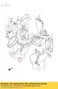 Suzuki 4730041F10 couvrir assy, ??côté - La partie au fond