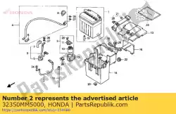 kabel, aarde van Honda, met onderdeel nummer 32350MM5000, bestel je hier online: