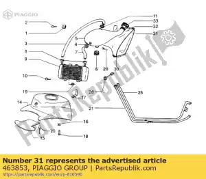 Piaggio Group 463853 bescherming - Onderkant