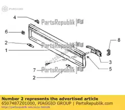 scharnier van Piaggio Group, met onderdeel nummer 6507487Z01000, bestel je hier online: