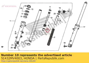 Honda 51432MV4003 peça, fechadura de óleo - Lado inferior