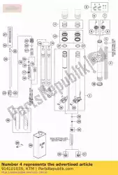 vorkveer l = 470 4,6 n / mm set van KTM, met onderdeel nummer 91410103S, bestel je hier online: