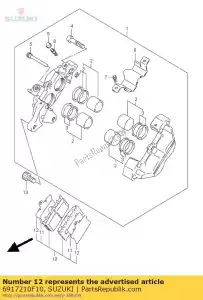 suzuki 6917210F10 calço de cobertura - Lado inferior