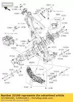 321900386, Kawasaki, support-moteur, fr kawasaki kx  f kx450f kx450 450 , Nouveau