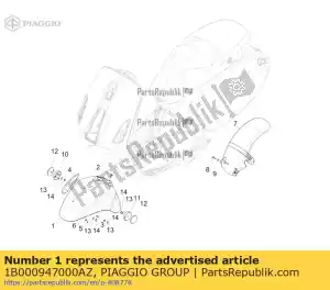 Piaggio Group 1B000947000AZ guarda-lamas dianteiro - Lado inferior