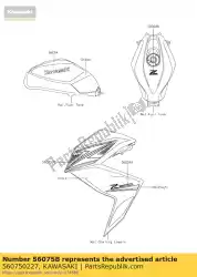 Ici, vous pouvez commander le modèle, linceul, rh, upp er250cff auprès de Kawasaki , avec le numéro de pièce 560750227: