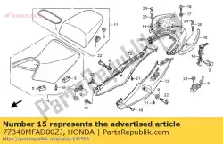 Aqui você pode pedir o trilho, l. Rr. Pegar * y200p * em Honda , com o número da peça 77340MFAD00ZJ:
