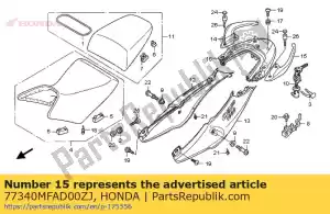 Honda 77340MFAD00ZJ trilho, l. rr. pegar * y200p * - Lado inferior