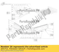 264753, Piaggio Group, dobradiça ape zapt10000, atd1t, atd2t 220 2008 2009 2010 2011 2012 2013 2014 2015 2016 2017 2018 2019 2020 2021 2022, Novo