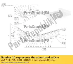 Here you can order the hinge from Piaggio Group, with part number 264753: