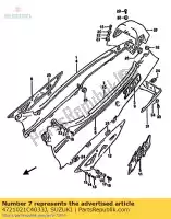 4721021C4033J, Suzuki, couverture, cadre, l. suzuki gsx 750 1993, Nouveau