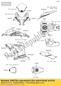 kawasaki 560751577 padrão, tanque de combustível, rh zx1000sgf - Lado inferior