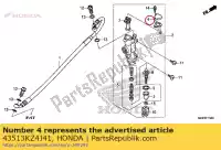 43513KZ4J41, Honda, dop, hoofdcilinder honda  cr crf 125 150 250 450 2002 2003 2004 2005 2006 2007 2008 2009 2010 2011 2012 2013 2014 2015 2017 2018 2019 2020, Nieuw