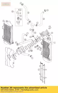 ktm 54735013044 thermo.case cpl.55 degrees '99 - Bottom side