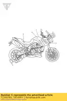 T2306780, Triumph, autocollant panneau arrière triumph tiger 1050 1050 2007 2008 2009 2010 2011 2012 2013 2014 2015 2016, Nouveau