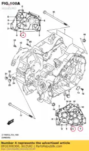 suzuki 0910308300 bolt,8x85 - Bottom side