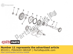 Aprilia 851011, Nut m12x1x4.5, OEM: Aprilia 851011