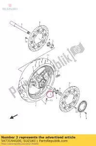 Suzuki 5473144G00 entretoise, avant wh - La partie au fond