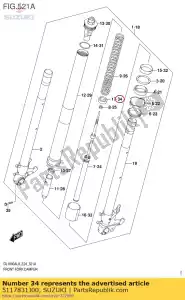 suzuki 5117831J00 sede, molla - Il fondo