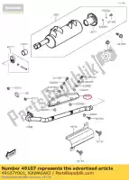 49107Y001, Kawasaki, tubo di scarico-copertura kvf300ccf kawasaki  brute force kvf 300 2012 2013 2015 2016 2017 2018 2020 2021, Nuovo