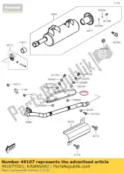 Here you can order the cover-exhaust pipe kvf300ccf from Kawasaki, with part number 49107Y001: